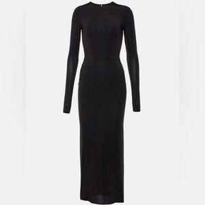 Crystal-embellished jersey maxi dress